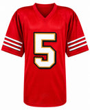Jeff Garcia (49ers) Signed Red Custom Football Jersey - (SCHWARTZ SPORTS COA)