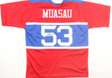 Darius Muasau Signed New York Giants Throwback Jersey (JSA) Ex-UCLA Linebacker