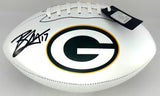BRANDON MCMANUS Signed White Panel Replica Football AUTO - Green Bay Packers BAS