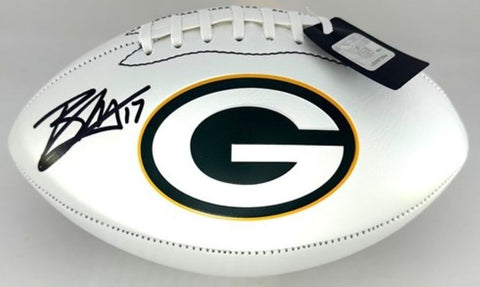 BRANDON MCMANUS Signed White Panel Replica Football AUTO - Green Bay Packers BAS
