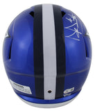 Cowboys Dak Prescott & CeeDee Lamb Signed Flash Full Size Speed Rep Helmet BAS W