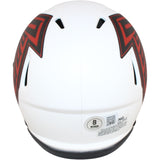 Julio Jones Autographed Atlanta Falcons Lunar Mini Helmet Beckett Witness 51870