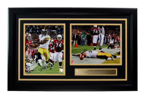 James Harrison Steelers Signed/Autographed 8x10 Photo Collage Framed JSA 197318