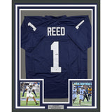 Framed Signed Jaylen Reed Penn State Blue College Football Jersey JSA COA