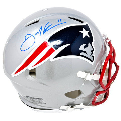 Julian Edelman New England Patriots Signed Riddell Speed Authentic Helmet JSA