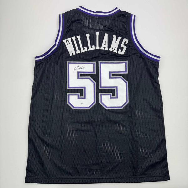 Autographed/Signed JASON WILLIAMS Sacramento Black Jersey PSA/DNA COA