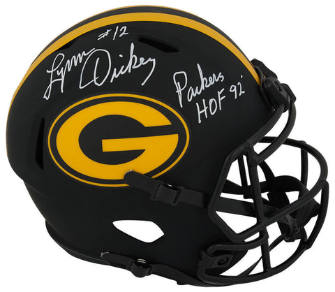 Lynn Dickey Signed Packers ECLIPSE Riddell F/S Rep Helmet w/Packers HOF (SS COA)