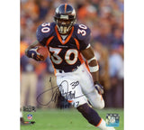 Terrell Davis Signed Denver Broncos 8x10 Unframed Photo w- "HOF 17" Inscription