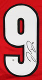 Georgia Jordan Davis Authentic Signed Red Pro Style Jersey JSA Witness 3