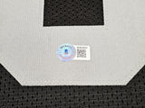 OAKLAND RAIDERS RAY GUY AUTOGRAPHED BLACK JERSEY "HOF '14" BECKETT BAS QR 212446
