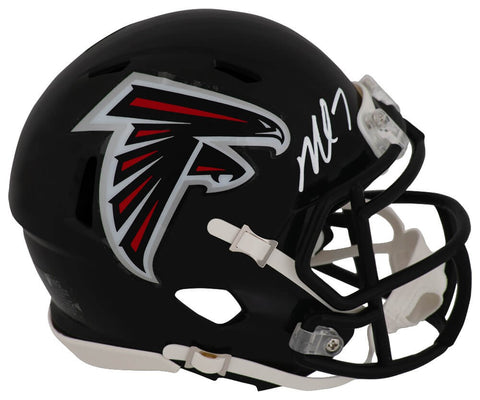 Michael Vick Signed Falcons T/B (03-19) Riddell Speed Mini Helmet (SCHWARTZ COA)