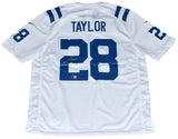 JONATHAN TAYLOR AUTOGRAPHED INDIANAPOLIS COLTS #28 WHITE NIKE JERSEY BECKETT