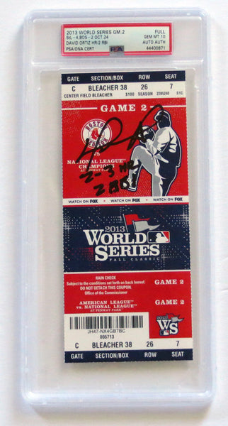 David Ortiz Signed Red Sox 2013 World Series Game 2 Encapsulated Ticket PSA