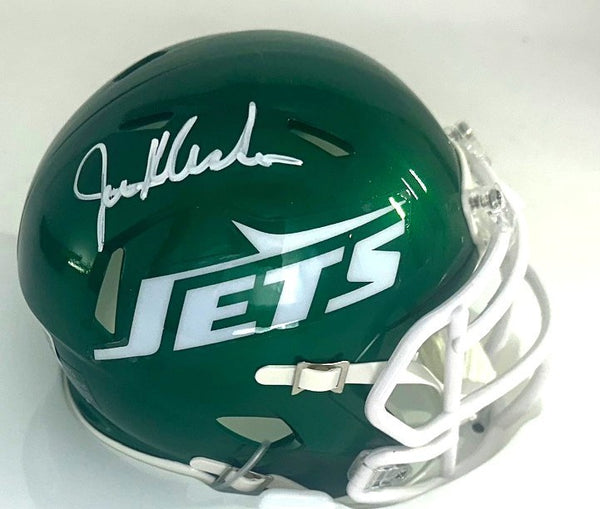 Jets HOF'er JOE KLECKO Signed Riddell Throwback Mini Helmet AUTO - BAS