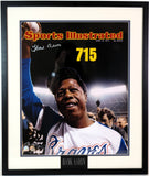 Hank Aaron Autographed 16x20 "715" Sports Illustrated Photo Framed Steiner COA