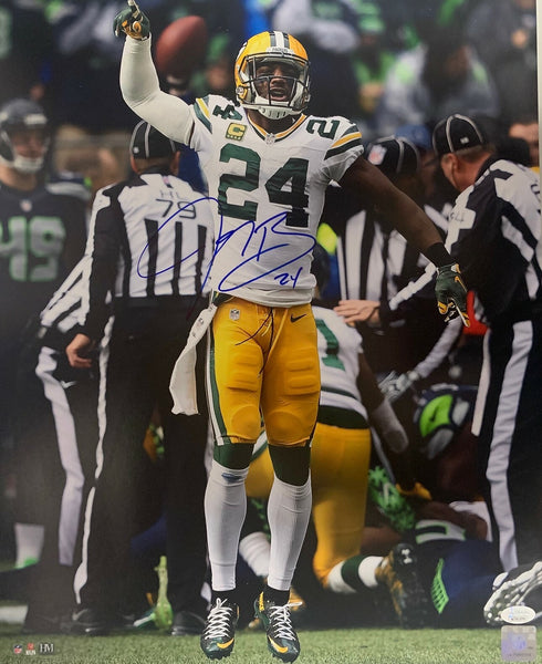 Packers Super Bowl XLV Champ Corner JARRETT BUSH Signed 16X20 Photo #2 AUTO JSA