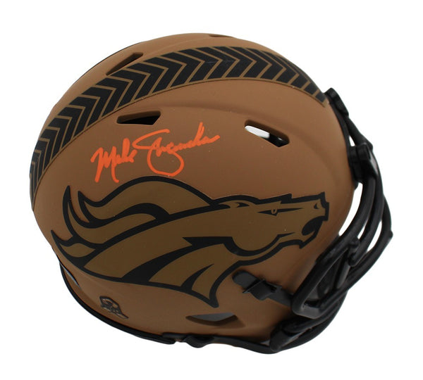 Mike Shanahan Signed Denver Broncos Speed STS 2 NFL Mini Helmet