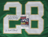 Rocky Bleier University of Notre Dame Signed/Inscribed Green Jersey JSA 147464