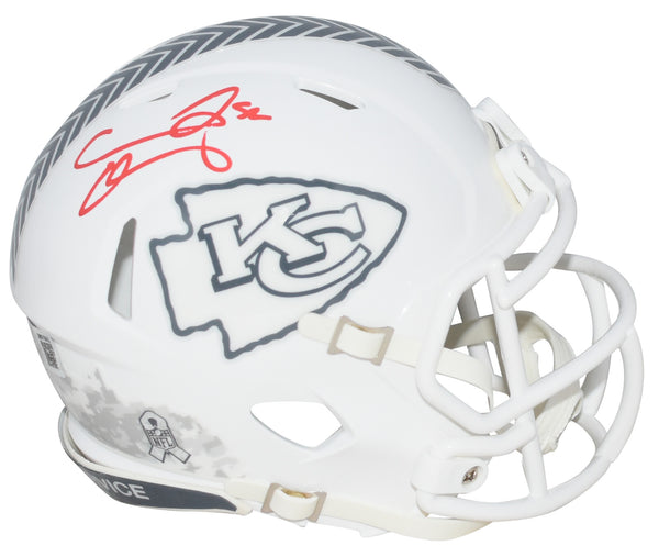 CREED HUMPHREY SIGNED KANSAS CITY CHIEFS SALUTE TO SERVICE MINI HELMET BECKETT