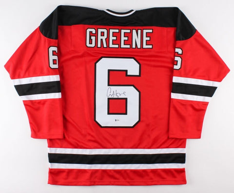 Andy Greene Signed Devils Jersey (Beckett) New Jersey 14-Year Veteran Defenseman
