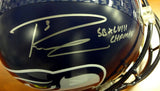 RUSSELL WILSON AUTO SEAHAWKS SB FULL SIZE HELMET SB CHAMPS SILVER RW HOLO 72351