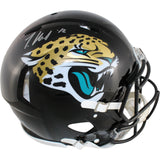 Travis Hunter Signed Jacksonville Jaguars Authentic Helmet Beckett Witness 51403