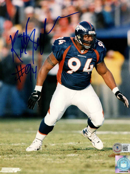 Keith Traylor Autographed/Signed Denver Broncos 8x10 Photo Beckett 50493