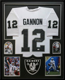 FRAMED OAKLAND RAIDERS RICH GANNON AUTOGRAPHED SIGNED JERSEY JSA COA