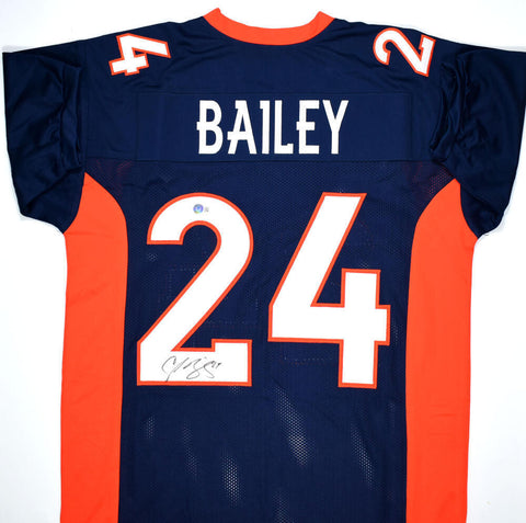 Champ Bailey Autographed Blue Pro Style Jersey-Beckett W Hologram *Black *2