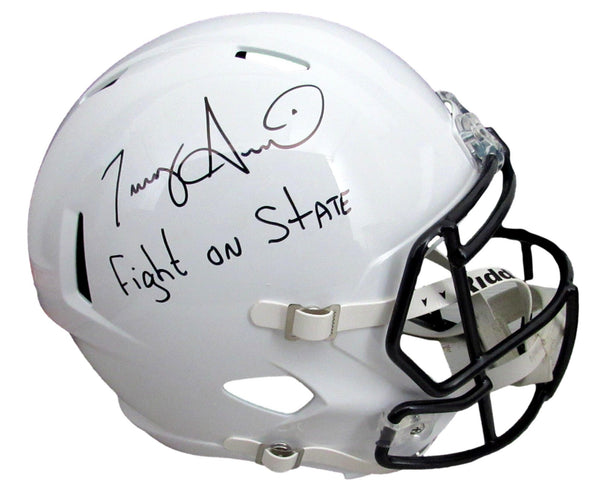 Terry Smith Signed/Inscr Full Size Speed Replica Football Helmet PSU JSA 208065