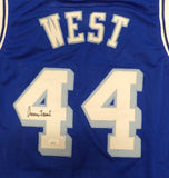 Los Angeles Lakers Jerry West Autographed Signed Blue Jersey JSA #WIT373377