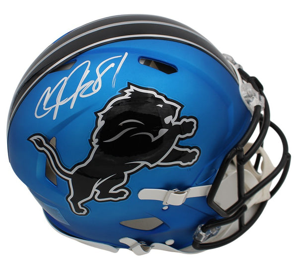 Calvin Johnson Signed Detroit Lions Speed Authentic Alternate 2024 NFL Helmet