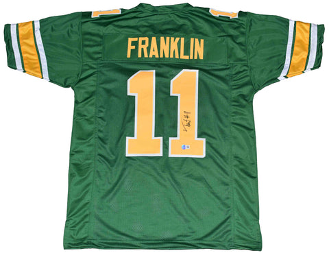 TROY FRANKLIN SIGNED AUTOGRAPHED OREGON DUCKS #11 THROWBACK JERSEY BECKETT