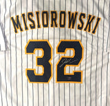 Brewers JACOB MISIOROWSKI Signed Custom Replica Pinstripe Jersey AUTO - Prova