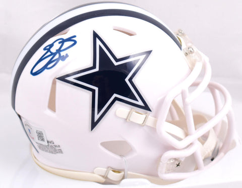 Emmitt Smith Signed Dallas Cowboys ALT 22 Speed Mini Helmet-Beckett W Holo *Blue