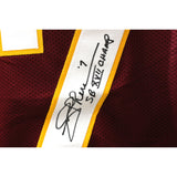 Joe Theismann Autographed/Signed Pro Style XL Red Jersey SB Champs Beckett 51492