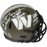 Joe Theismann Mark Rypien Doug Williams Salute Mini Helmet Beckett 42278