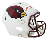 Cardinals Kyler Murray Signed Flat White F/S Speed Rep Helmet w/ Case BAS Wit