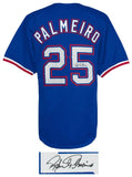 Rafael Palmeiro (RANGERS) Signed Blue Custom Baseball Jersey - (SCHWARTZ COA)