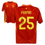 Fermin Lopez Signed Spain Home Soccer Jersey #25 with Beckett COA