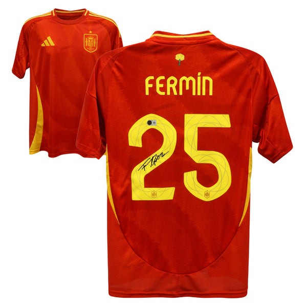 Fermin Lopez Signed Spain Home Soccer Jersey #25 with Beckett COA