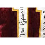 Mark Rypien Autographed/Signed Pro Style Red XL Jersey MVP Beckett Witness 51833