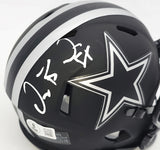 DEZ BRYANT AUTOGRAPHED COWBOYS ECLIPSE BLACK SPEED MINI HELMET BECKETT 230221