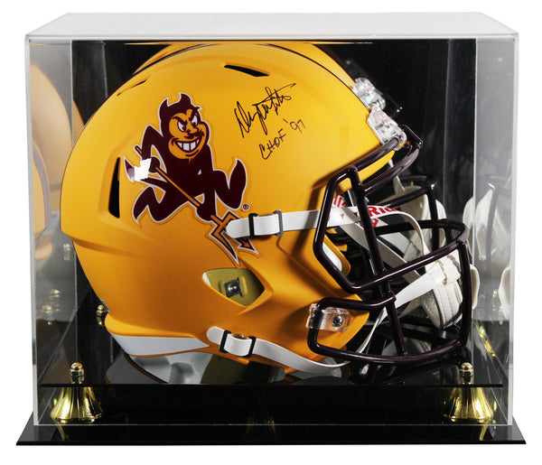 ASU Danny White "CHOF '97" Signed Yellow Sparky F/S Speed Rep Helmet W/ Case BAS