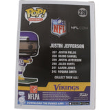 Justin Jefferson Autographed Minnesota Vikings Funko Pop! #239 Beckett 48834