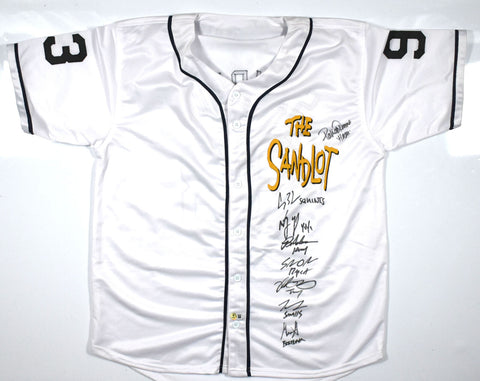 The Sandlot Cast Autographed Jersey w/8 Actors Inscribed - Beckett W Hologram