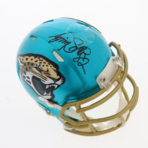 Jimmy Smith Signed Jacksonville Jaguars Mini Helmet (JSA COA) 1992 2nd Round Pck