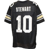 Kordell Stewart Signed College Style Black XL Jersey Miracle Insc Beckett 50814