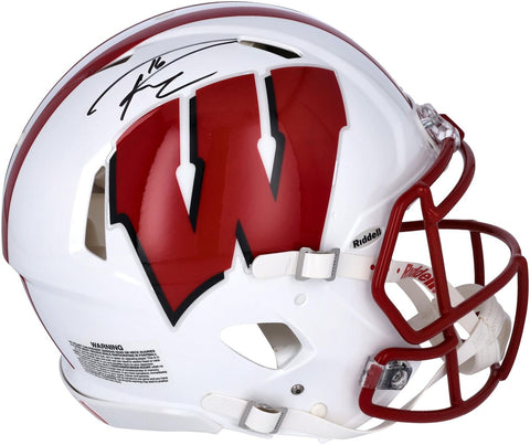 Russell Wilson Wisconsin Badgers Signed Riddell Speed Authentic Helmet