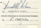 Lynn St. John HOF Signed 1941 Contract Ohio State & Illinois JSA 198969